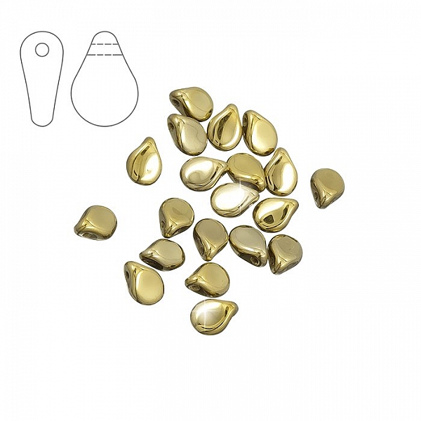 Preciosa Czech Glass Pip™ Beads Crystal Amber Full PK20