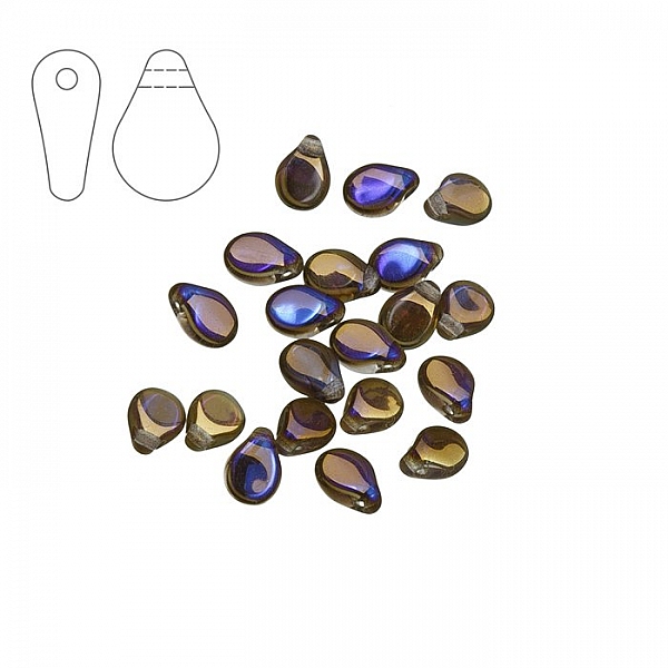 Preciosa Czech Pip™ 7mm Crystal Azuro Glass Beads PK20
