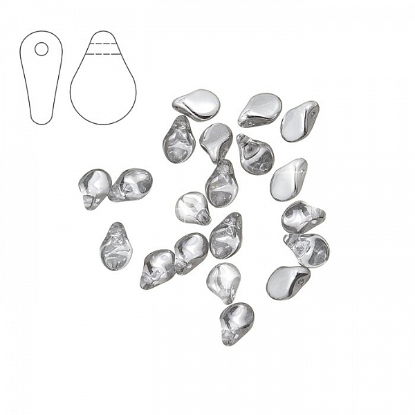 Preciosa Pip™ Czech Glass Beads Crystal Labrador - PK20