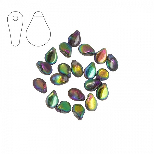 Preciosa Pip™ Czech Glass Beads Crystal Magic Blue PK20