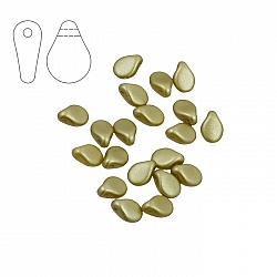 Preciosa Czech Glass Pip™ Alabaster Pastel Lime Beads