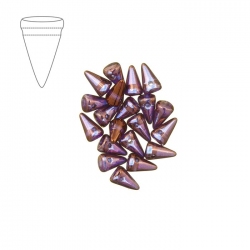 Czech Glass 8mm Baby Spike Beads Lila Vega Luster PK20