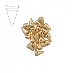 Pressed Czech Glass Baby Spike Bead 8mm Aztec Gold PK20