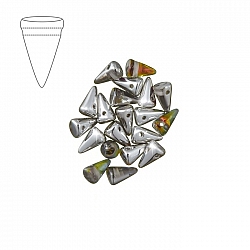 Czech Glass Baby Spikes 8mm Crystal Volcano Beads PK20