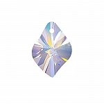 AAA Quality Faceted Crystal AB Glass Leaf Pendant 17mm