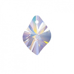 AAA Quality Faceted Crystal AB Glass Leaf Pendant 17mm