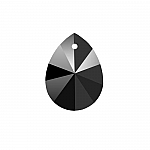 Faceted AAA Quality Crystal Pear Black Pendant 12x16mm
