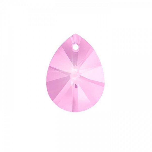Faceted AAA Quality Pink Crystal Pear (12x16mm) Pendant