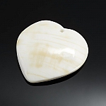 Large Natural Shell Heart Shaped Pendant (45x50mm) PK1