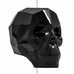 Swarovski 5750 Crystal Skull Bead 19mm Jet Crystal PK1