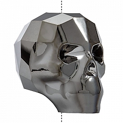 Swarovski 5750 Crystal Skull Bead Silver Night 19mm PK1