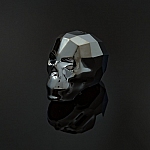 Swarovski 5750 Crystal Skull Bead Silver Night 19mm PK1