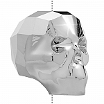 Swarovski 5750 Crystal Skull Bead Light Chrome 19mm PK1