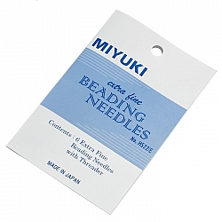 Miyuki Extra Fine 0.4mm Beading Needles & Threader Pack of 6