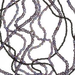 Variegated Purple Glass Seed Bead Mix (1-4mm) 6 Strands