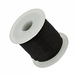 Black 1.5mm Waxed Cotton Jewellery Bead Cord 9m Spool