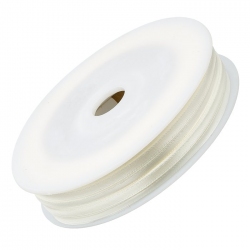 Double Faced 3mm Satin Jewellery Ribbon Cream 50 Metre