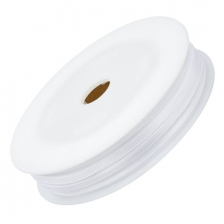 White 3mm Double Faced Satin Jewellery Ribbon 50 Metre