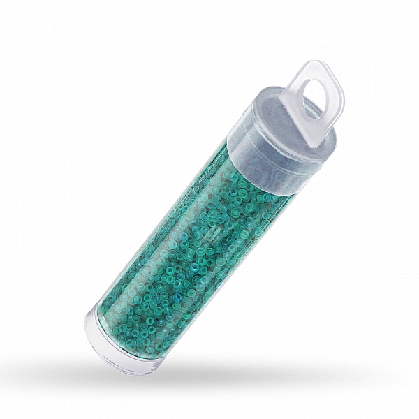 Miyuki 15/0 Beads Dyed Semi Frosted Trans. Aqua - 8.2g
