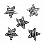 Antique Silver Star Puffed Metal Spacer Beads 17mm PK5