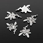 Tibetan Fairy Pendant Charms 22x15mm Antique Silver PK5