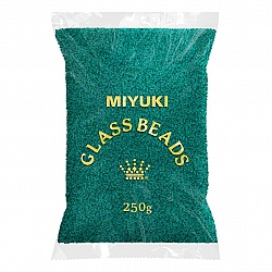 Miyuki Wholesale 15/0 Dyed Semi Frosted Trans Aqua 250g
