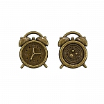 Small Alarm Clock Charms (17x13mm) Antique Bronze PK2
