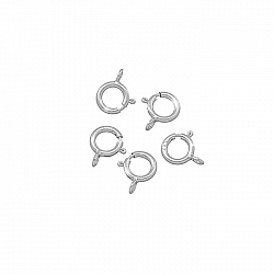 Sterling Silver Bolt Ring Clasp Light Findings 8.5mm PK5