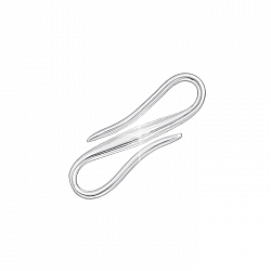Sterling Silver 925 S-Clasp Connector Hook 27x8mm (PK1)