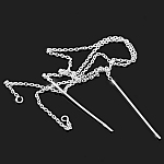 4" Pull Through Ear Dangle Threader Sterling Silver PK2