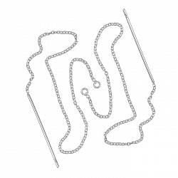 Sterling Silver Pull Through Ear Dangle Threader 6" PK2