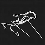 Sterling Silver Pull Through Ear Dangle Threader 6" PK2