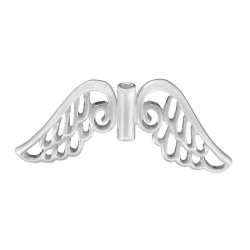 Sterling Silver 925 Large Angel Wings 35x16mm Bead PK1