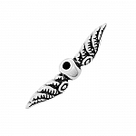 Antique Sterling Silver 925 Angel Wings Bead 22x6mm PK1