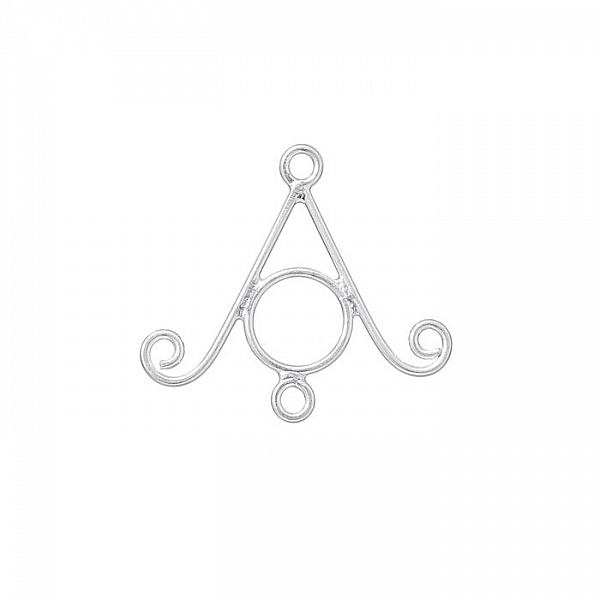 Triangle & Circle Wire Dropper 925 Sterling Silver 20mm Triangle & Circle Wire Dropper 925 Sterling Silver 20mm