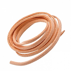 Ultra Micro Fibre Suede Flat Cord 3x1.5mm Peach 1 Metre