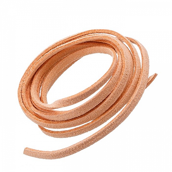 Ultra Micro Fibre Suede Flat Cord 3x1.5mm Peach 1 Metre