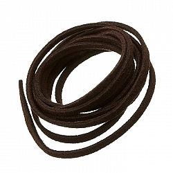 Dark Brown Ultra Micro Fibre Suede Flat Cord 3x1.5mm 1m