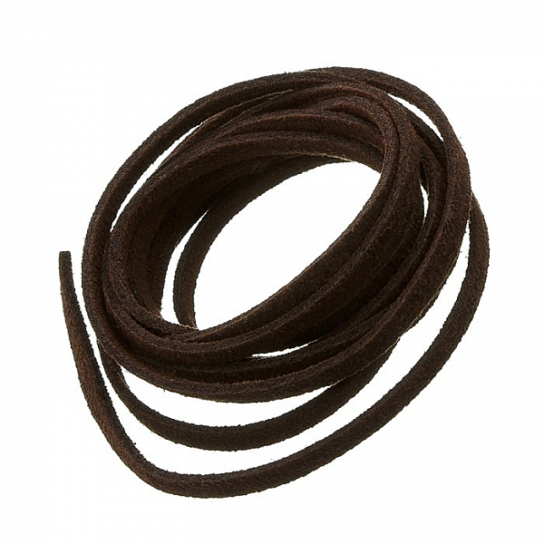 Dark Brown Ultra Micro Fibre Suede Flat Cord 3x1.5mm 1m