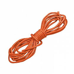 Round 1mm Waxed Cotton Jewellery Cord Burnt Orange 1m