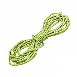 Lime Green Round (1mm) Waxed Cotton Jewellery Cord 1m