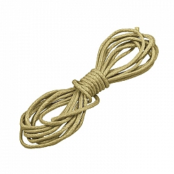 Round 1mm Waxed Cotton Jewellery Bead Cord Natural 1m