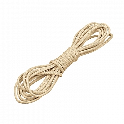 Round 1mm Waxed Cotton Jewellery Bead Cord Off-White 1m