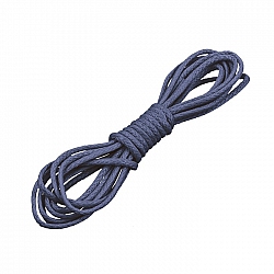 Waxed Cotton 1mm Round Jewellery Bead Cord Blue 1 Metre