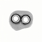 Antique Silver 2 Hole Button Pendant Connector 27mm PK1