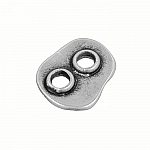 Antique Silver 2 Hole Button Pendant Connector 27mm PK1