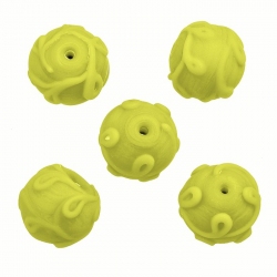 Lampwork Swirl Pattern Light Green Glass Beads 17mm PK5