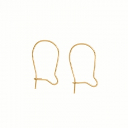 Gold Filled Kidney Ear Wire Findings With Guard (15mm)