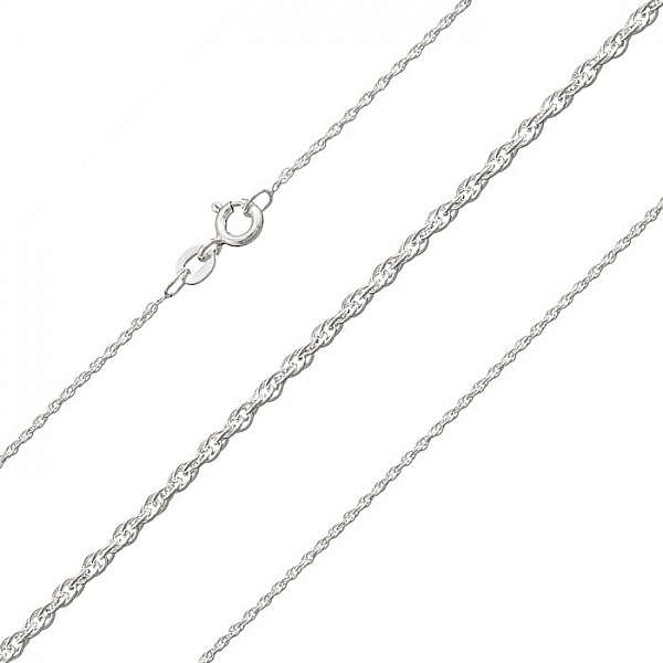 Finished 1.15mm Rope Chain 0.25 Sterling Silver 925 18"