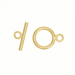 Round Toggle Bar Jewellery Clasp Gold Filled 9mm (PK1)